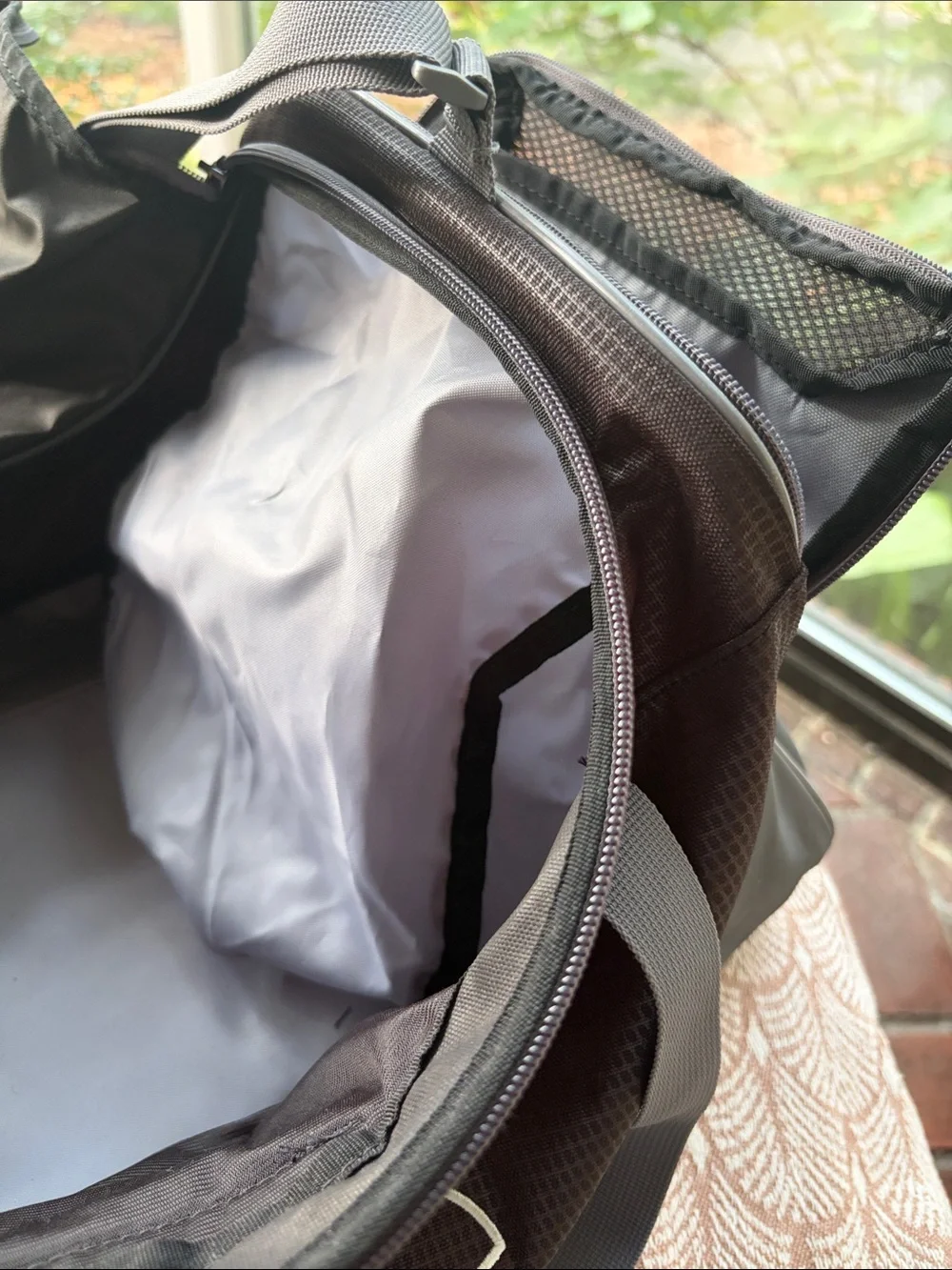 Under Armour Black Duffel Bag with White Logo